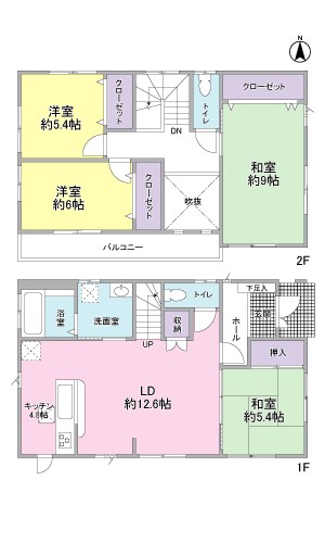 葵区沓谷2丁目　中古住宅 間取図・土地図