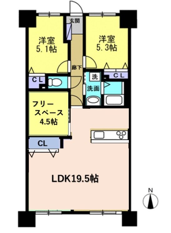 アーバンシティ江原町 間取図・土地図
