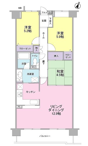 シャルマンコーポ三島622 間取図・土地図