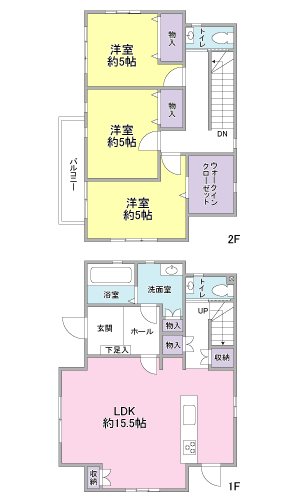 焼津市五ケ堀之内 中古戸建 間取図・土地図