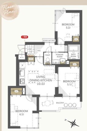 ライオンズマンション岳美 間取図・土地図
