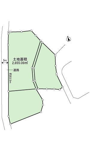 三島市若松町　土地 区画図