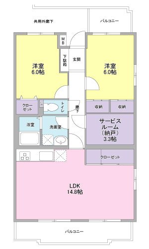 三島市南町17-6　３棟 間取図・土地図