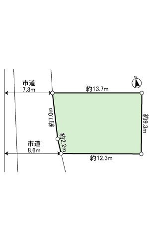 焼津市中新田　土地  間取図・土地図