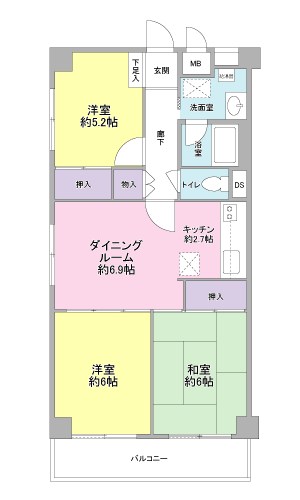 チュリス古庄404 間取図・土地図