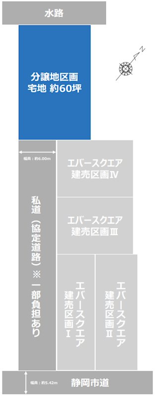 【静鉄不動産】エバースクエア緑町　５号地 間取図・土地図