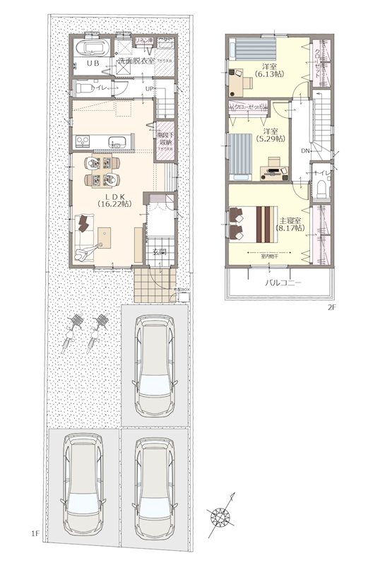 【静鉄不動産の新築分譲住宅】エバースクエア入江三丁目 間取図・土地図