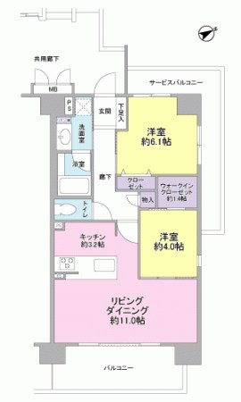 オブリージュ三番町レジデンス 間取図・土地図