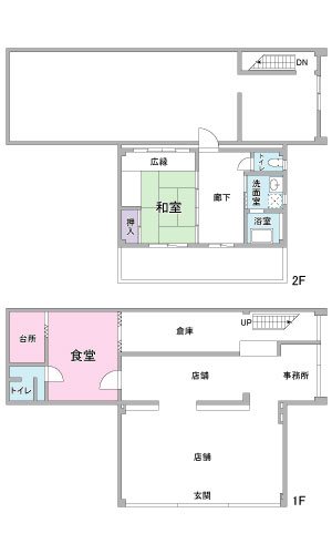 清水区江尻町　戸建 間取図・土地図