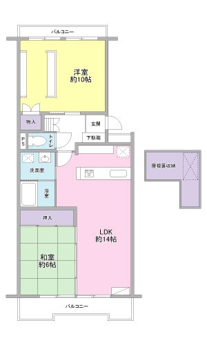 ハイコーポ中田 間取図・土地図
