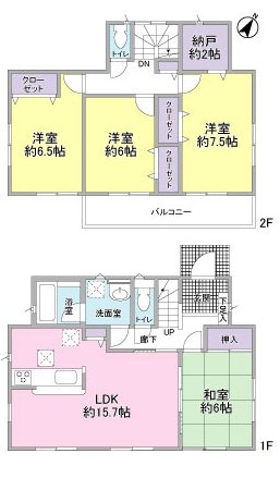 西島中古戸建4LDK 間取図・土地図