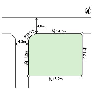 高橋一丁目売り土地 間取図・土地図