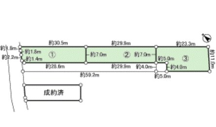 清水区草薙　土地　２号地 間取図・土地図