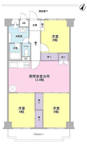 チュリス清水 間取図・土地図