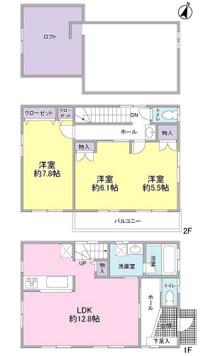 静岡県静岡市駿河区向敷地５丁目14-30 間取図・土地図