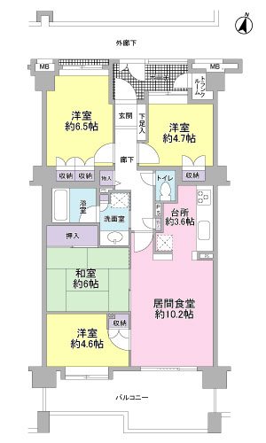 メゾングランツ藤枝407 間取図・土地図