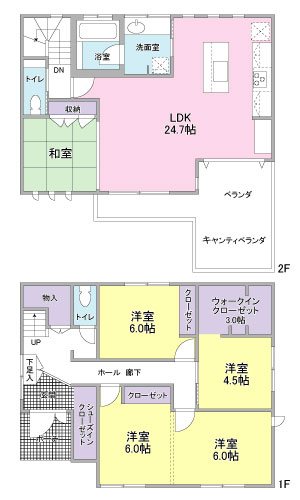 焼津市大住中古 間取図・土地図