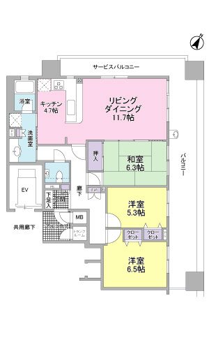 グランサラ焼津EAST TOWER 間取図・土地図