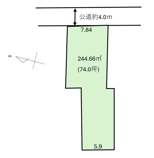 安西５丁目　土地 間取図・土地図