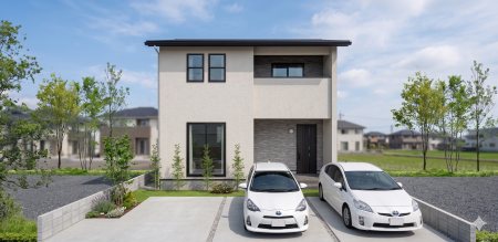 【静鉄ホームズ】　藤枝市前島二丁目　(建築条件付宅地） 建物プラン例（パース・外観）