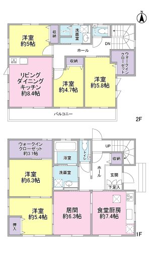 藤枝市高岡　中古戸建 間取図・土地図