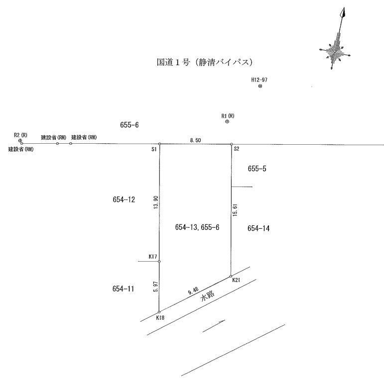 城北二丁目 売土地 間取図・土地図