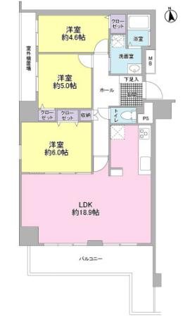 ナティ沼津506号室 間取図・土地図
