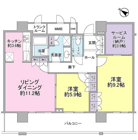 マークス・ザ・タワー東静岡 間取図・土地図