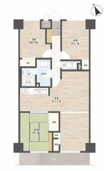 アーバンシティ中石田 間取図・土地図