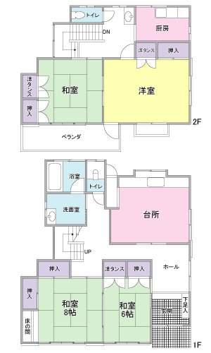 藤枝市南駿河台三丁目　中古住宅 間取図・土地図