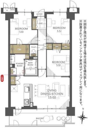 サーパス西焼津603 間取図・土地図
