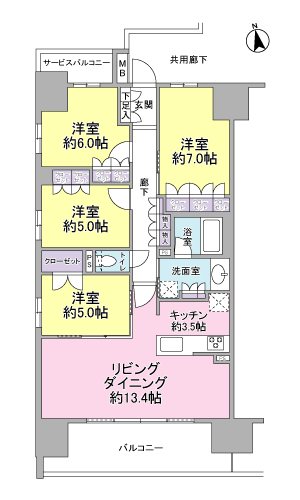 レーベン富士青葉通りプレジデンスタワー 間取図・土地図