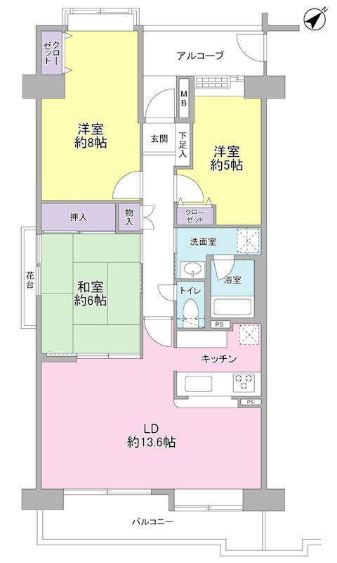 チュリス曲金608 間取図・土地図