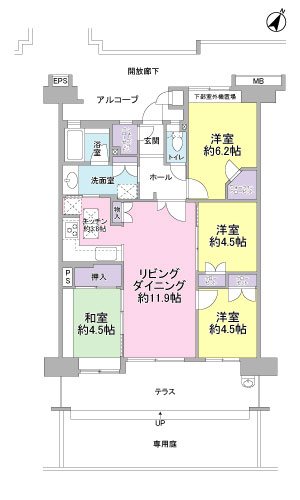 シャリエ大岡公園アクアステージ 間取図・土地図