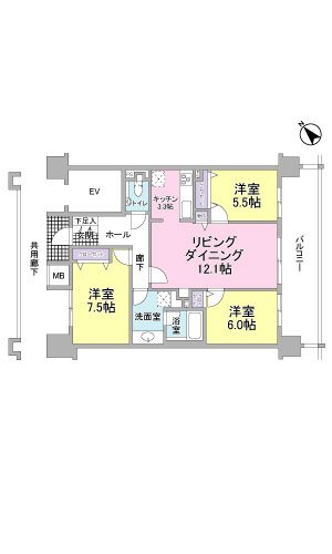 ディークラディア曲金  間取図・土地図
