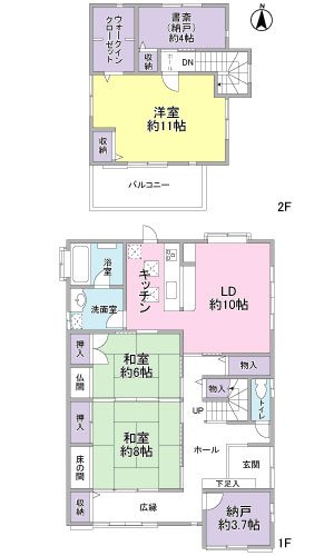 藤枝市大洲四丁目 間取図・土地図