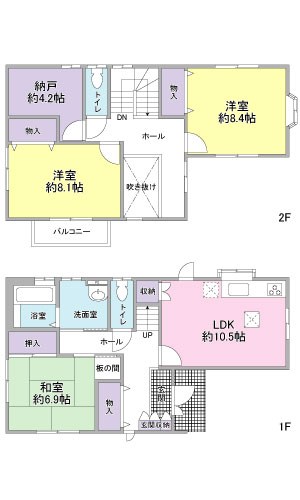 中吉田11-4　中古戸建 間取図・土地図