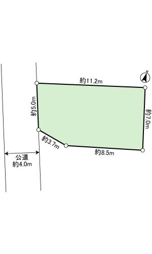 駿河区丸子新田387-1　土地 間取図・土地図