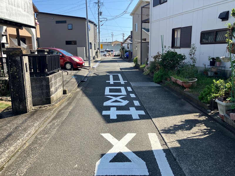 駿河区丸子新田387-1　土地 現地写真（前面道路含む現地写真）