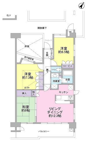 シャリエ三島松が丘 間取図・土地図