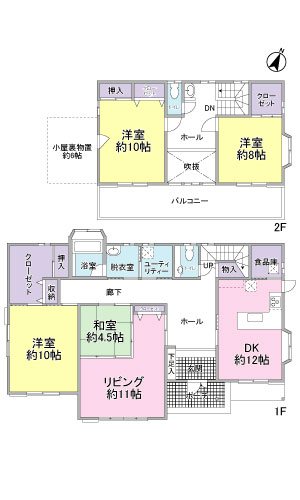 三島市八反畑65　中古戸建 間取図・土地図