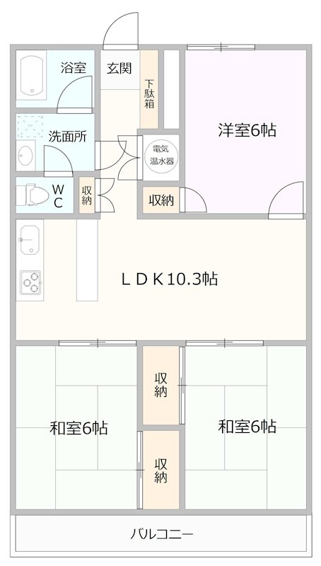 ニューサイトマンション足立 間取図・土地図