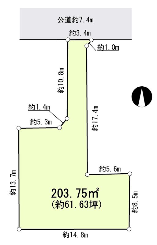 足立区鹿浜2丁目土地 間取図・土地図