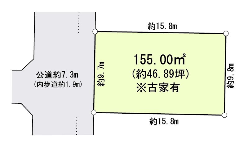 足立区西新井4丁目土地 間取図・土地図