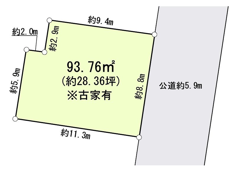 足立区鹿浜2丁目土地 間取図・土地図