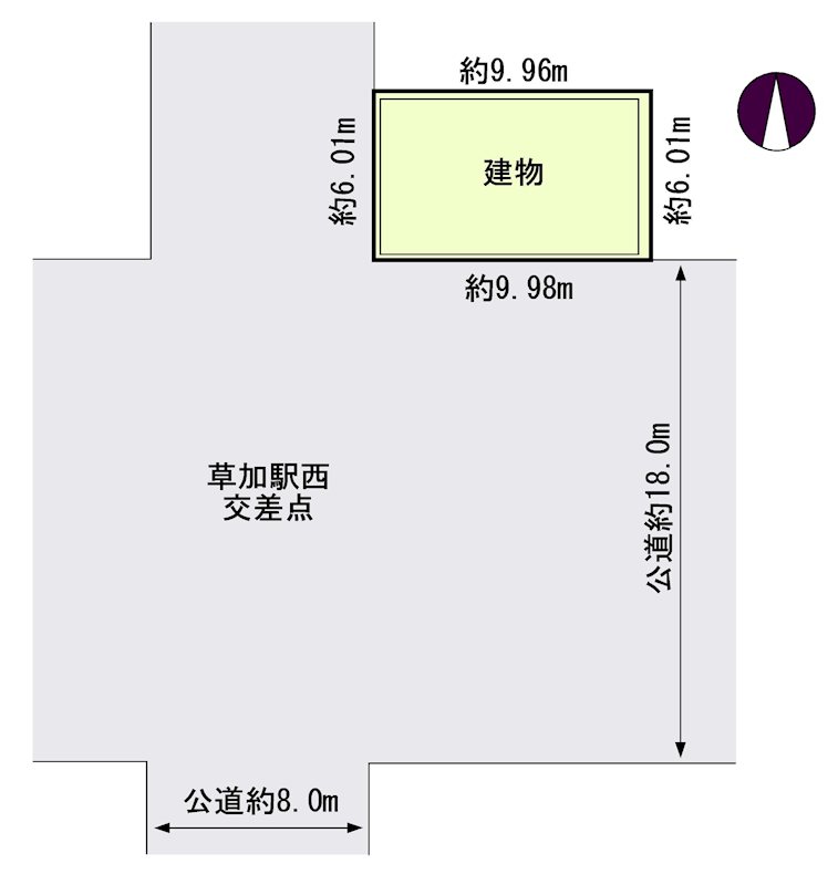 埼玉県草加市氷川町 間取図・土地図