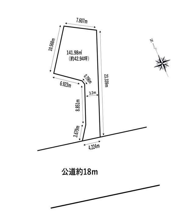 愛知県日進市赤池南２丁目 間取図・土地図
