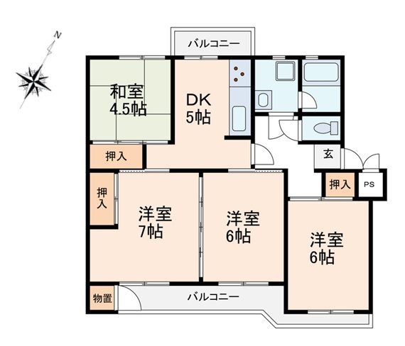 愛知県名古屋市緑区桃山１丁目 間取図・土地図