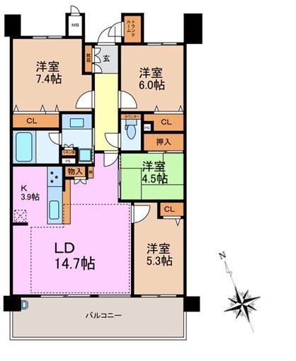 愛知県日進市赤池３丁目 間取図・土地図