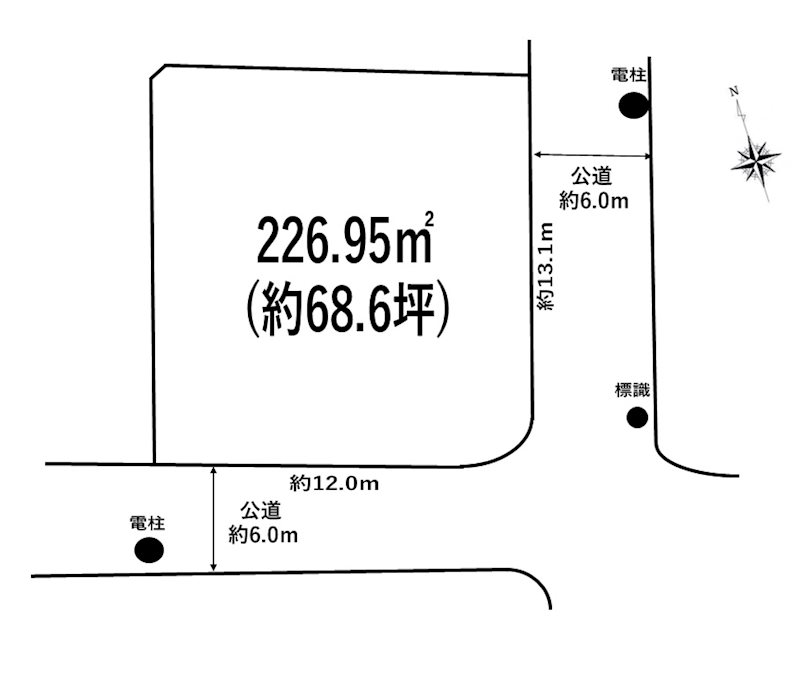 愛知県日進市五色園３丁目 間取図・土地図